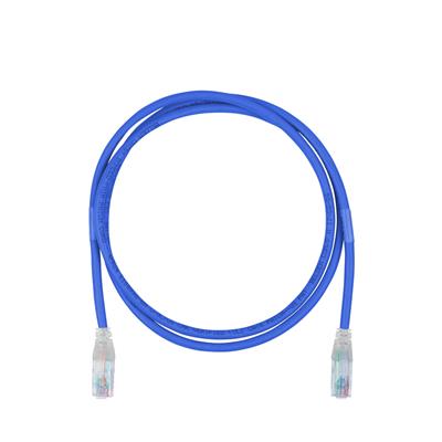 Patch cord CAT6+ UTP Supera el estándar (hasta 350 Mhz). Azul de 7 pies "par pegado Belden"
